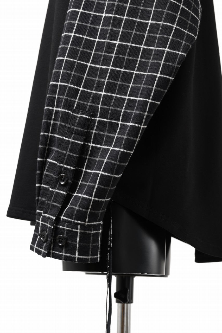 Load image into Gallery viewer, mastermind JAPAN DOCKING OVER TOPS / BOXY FIT (BLACK x BLACK PLAID)