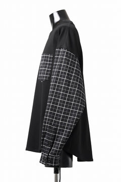 Load image into Gallery viewer, mastermind JAPAN DOCKING OVER TOPS / BOXY FIT (BLACK x BLACK PLAID)