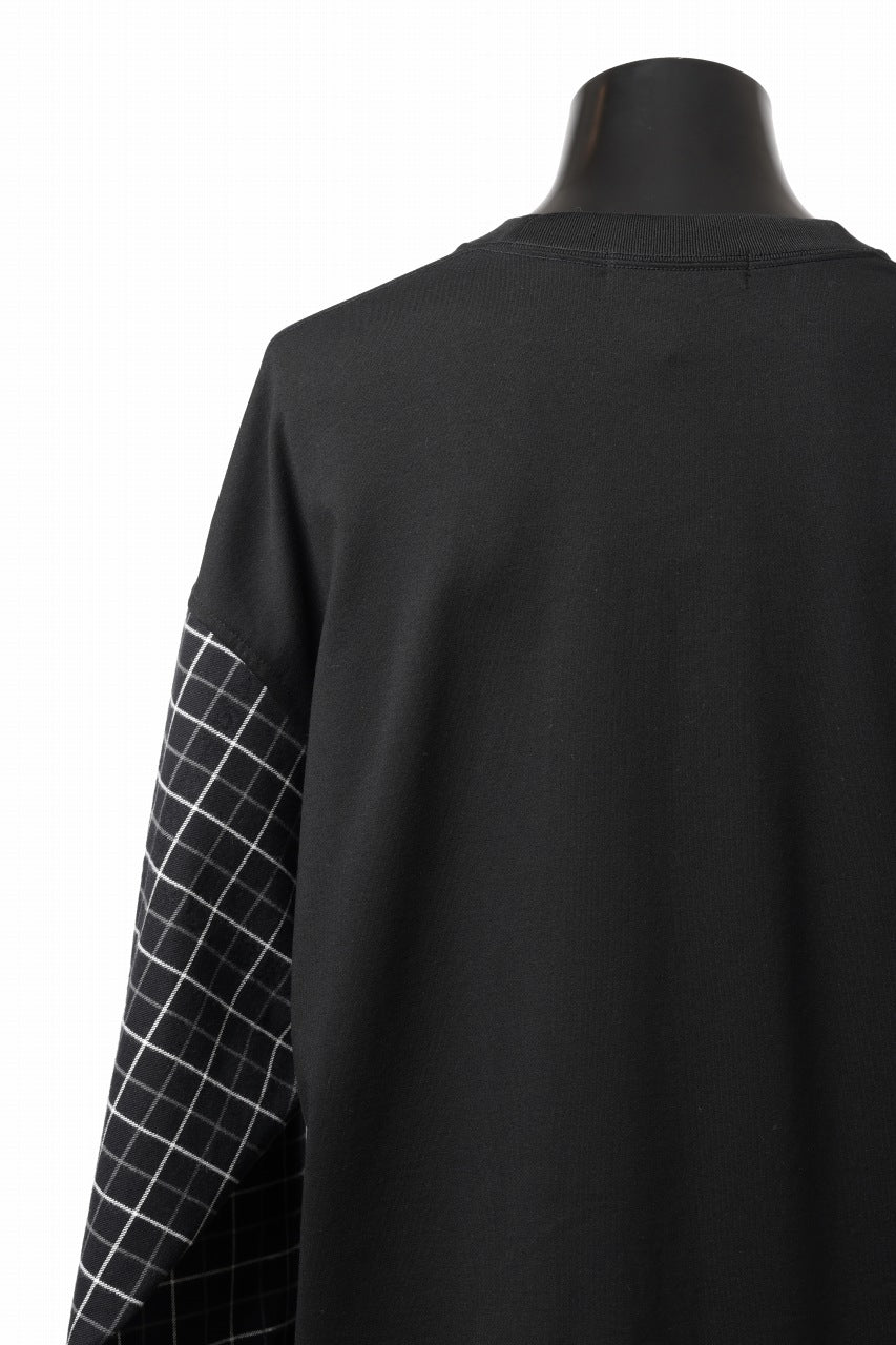 Load image into Gallery viewer, mastermind JAPAN DOCKING OVER TOPS / BOXY FIT (BLACK x BLACK PLAID)