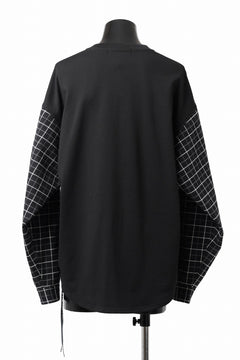 Load image into Gallery viewer, mastermind JAPAN DOCKING OVER TOPS / BOXY FIT (BLACK x BLACK PLAID)