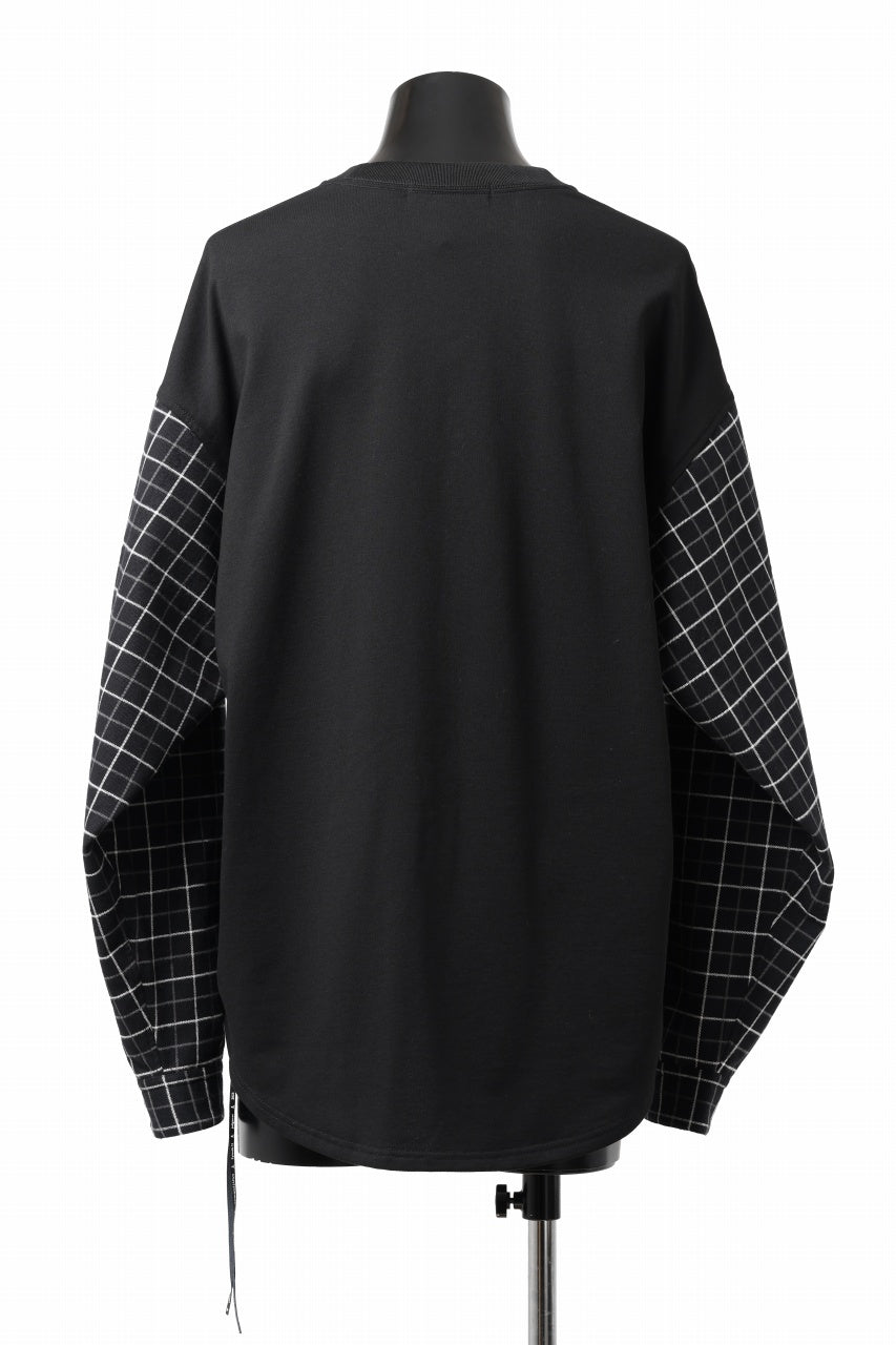 Load image into Gallery viewer, mastermind JAPAN DOCKING OVER TOPS / BOXY FIT (BLACK x BLACK PLAID)
