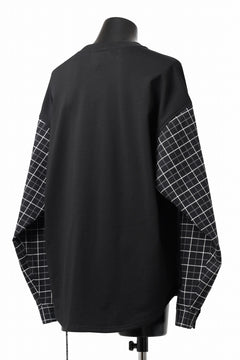 Load image into Gallery viewer, mastermind JAPAN DOCKING OVER TOPS / BOXY FIT (BLACK x BLACK PLAID)