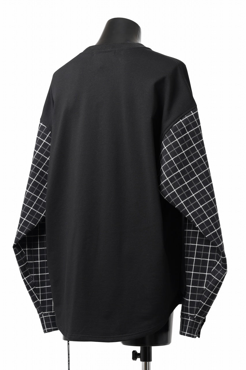 Load image into Gallery viewer, mastermind JAPAN DOCKING OVER TOPS / BOXY FIT (BLACK x BLACK PLAID)