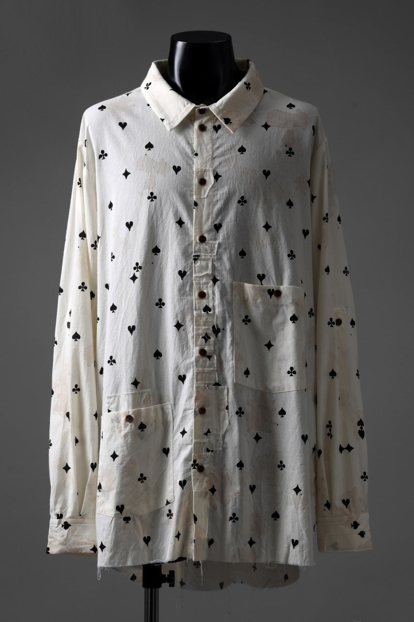 画像をギャラリービューアに読み込む, Aleksandr Manamis Mended Shirt / Tea Stain Dyed Cotton Gauze (QUATRE)