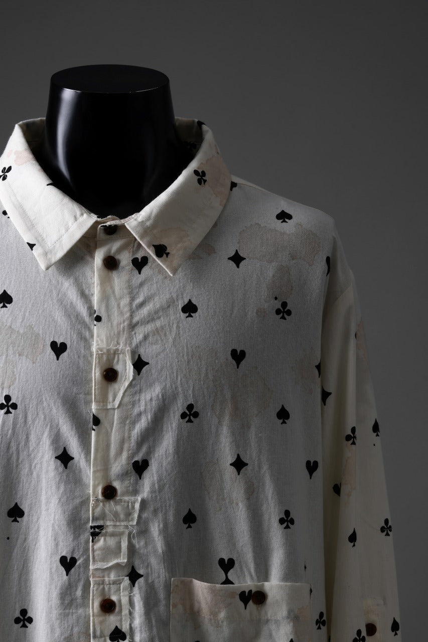 画像をギャラリービューアに読み込む, Aleksandr Manamis Mended Shirt / Tea Stain Dyed Cotton Gauze (QUATRE)