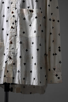 画像をギャラリービューアに読み込む, Aleksandr Manamis Mended Shirt / Tea Stain Dyed Cotton Gauze (QUATRE)