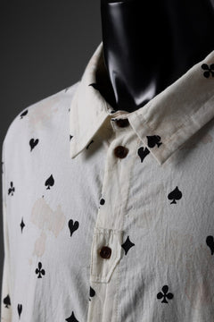 画像をギャラリービューアに読み込む, Aleksandr Manamis Mended Shirt / Tea Stain Dyed Cotton Gauze (QUATRE)