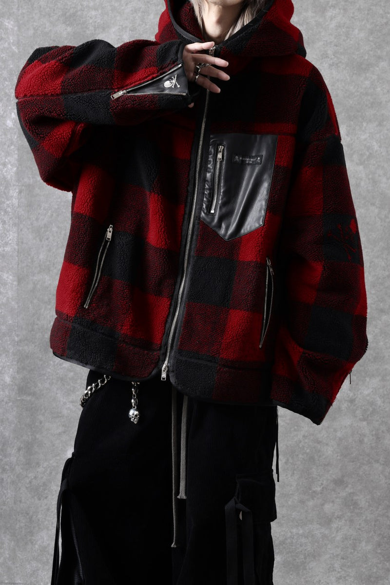 Gilet Sherpa Rouge à Carreaux Buffalo - Taille S, Poches, Femme, Neuf Sans étiquette