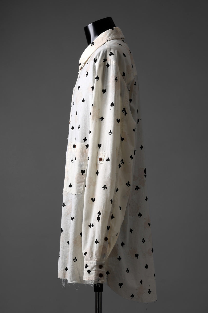 画像をギャラリービューアに読み込む, Aleksandr Manamis Mended Shirt / Tea Stain Dyed Cotton Gauze (QUATRE)