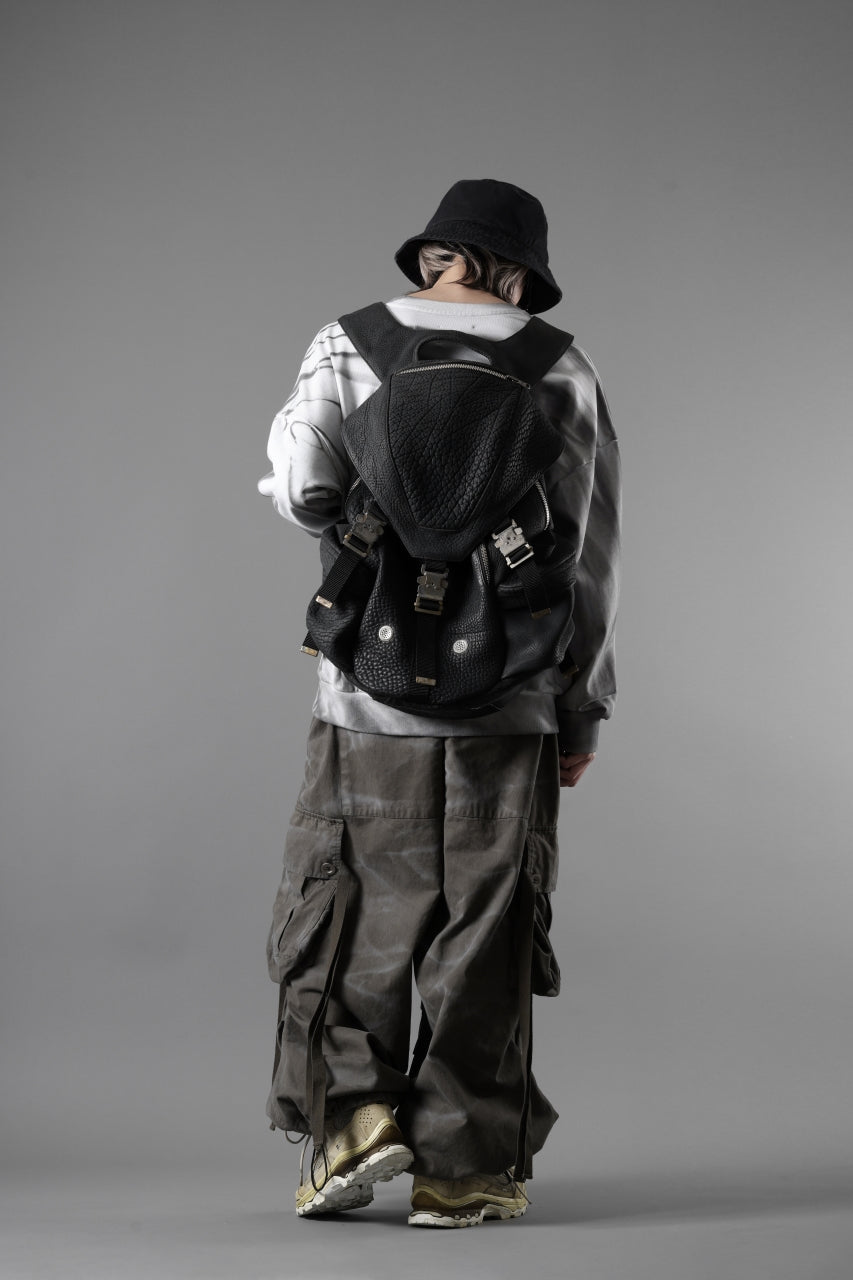 画像をギャラリービューアに読み込む, ierib Addiction Rucksack / Rough Bull Leather (BLACK)