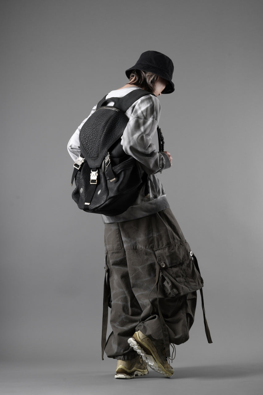 画像をギャラリービューアに読み込む, ierib Addiction Rucksack / Rough Bull Leather (BLACK)