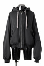 画像をギャラリービューアに読み込む, A.F ARTEFACT REVERSIBLE MA-1 HOODIE BLOUSON / COTTON-TERRY (BLACK)