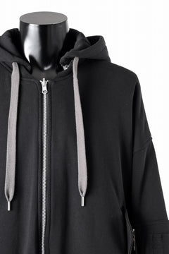 画像をギャラリービューアに読み込む, A.F ARTEFACT REVERSIBLE MA-1 HOODIE BLOUSON / COTTON-TERRY (BLACK)