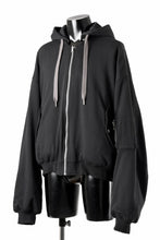 画像をギャラリービューアに読み込む, A.F ARTEFACT REVERSIBLE MA-1 HOODIE BLOUSON / COTTON-TERRY (BLACK)