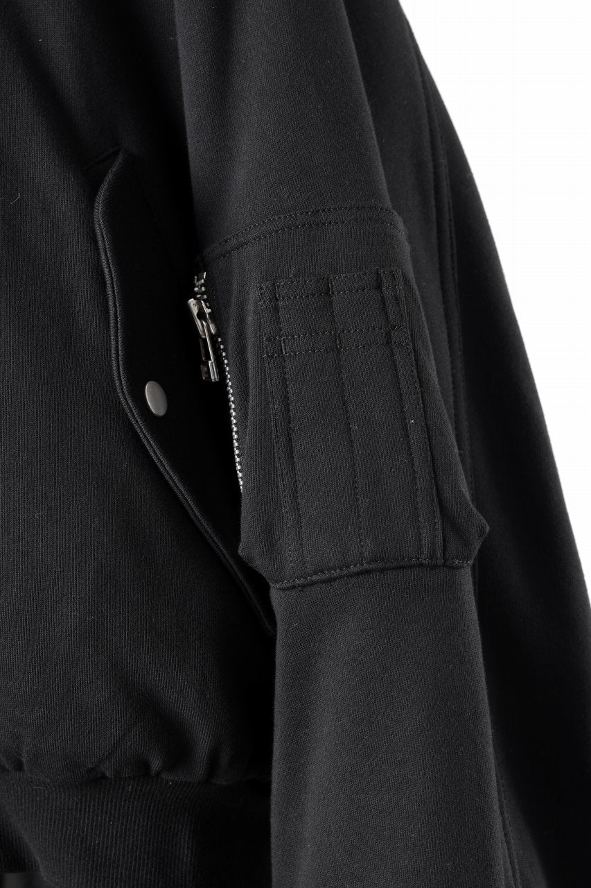 画像をギャラリービューアに読み込む, A.F ARTEFACT REVERSIBLE MA-1 HOODIE BLOUSON / COTTON-TERRY (BLACK)