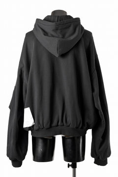 画像をギャラリービューアに読み込む, A.F ARTEFACT REVERSIBLE MA-1 HOODIE BLOUSON / COTTON-TERRY (BLACK)