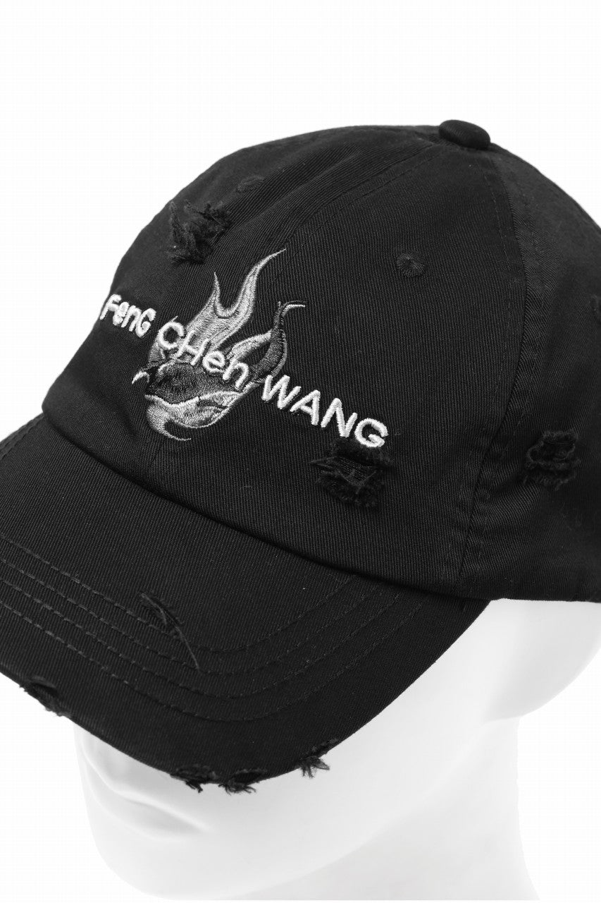 画像をギャラリービューアに読み込む, Feng Chen Wang BLACK AND GREY PHOENIX EMBROIDERED CANVAS CAP (BLACK)