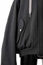 画像をギャラリービューアに読み込む, A.F ARTEFACT REVERSIBLE MA-1 HOODIE BLOUSON / COTTON-TERRY (BLACK)