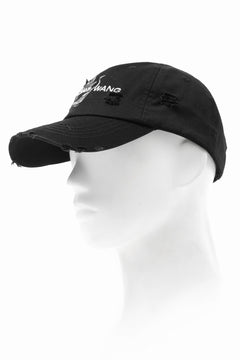 画像をギャラリービューアに読み込む, Feng Chen Wang BLACK AND GREY PHOENIX EMBROIDERED CANVAS CAP (BLACK)