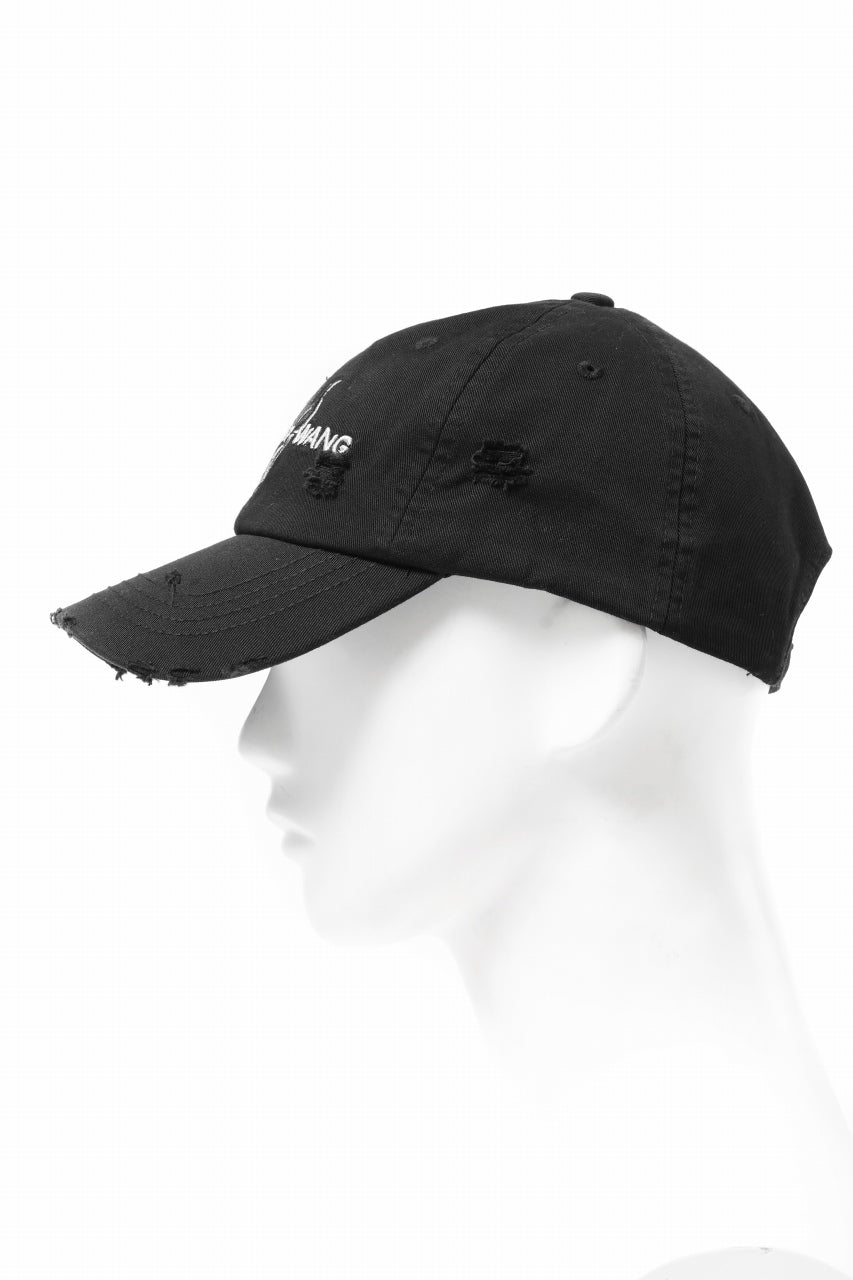 画像をギャラリービューアに読み込む, Feng Chen Wang BLACK AND GREY PHOENIX EMBROIDERED CANVAS CAP (BLACK)