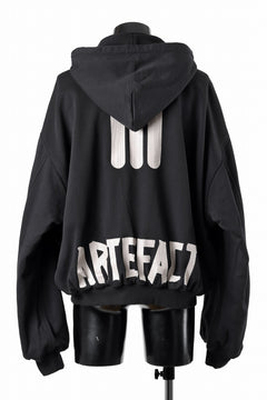 画像をギャラリービューアに読み込む, A.F ARTEFACT REVERSIBLE MA-1 HOODIE BLOUSON / COTTON-TERRY (BLACK)
