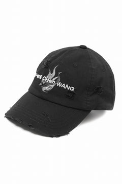 画像をギャラリービューアに読み込む, Feng Chen Wang BLACK AND GREY PHOENIX EMBROIDERED CANVAS CAP (BLACK)
