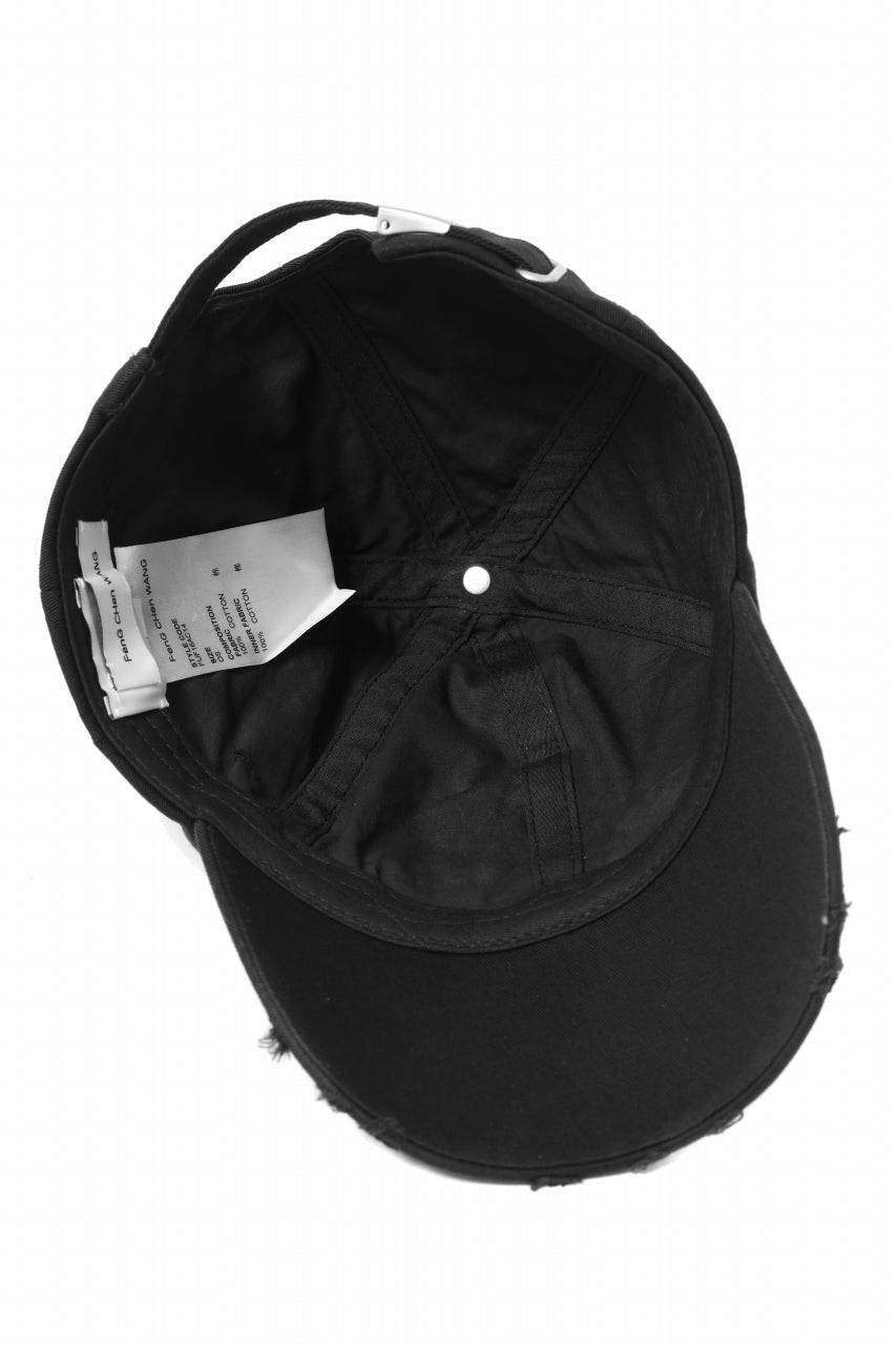 画像をギャラリービューアに読み込む, Feng Chen Wang BLACK AND GREY PHOENIX EMBROIDERED CANVAS CAP (BLACK)