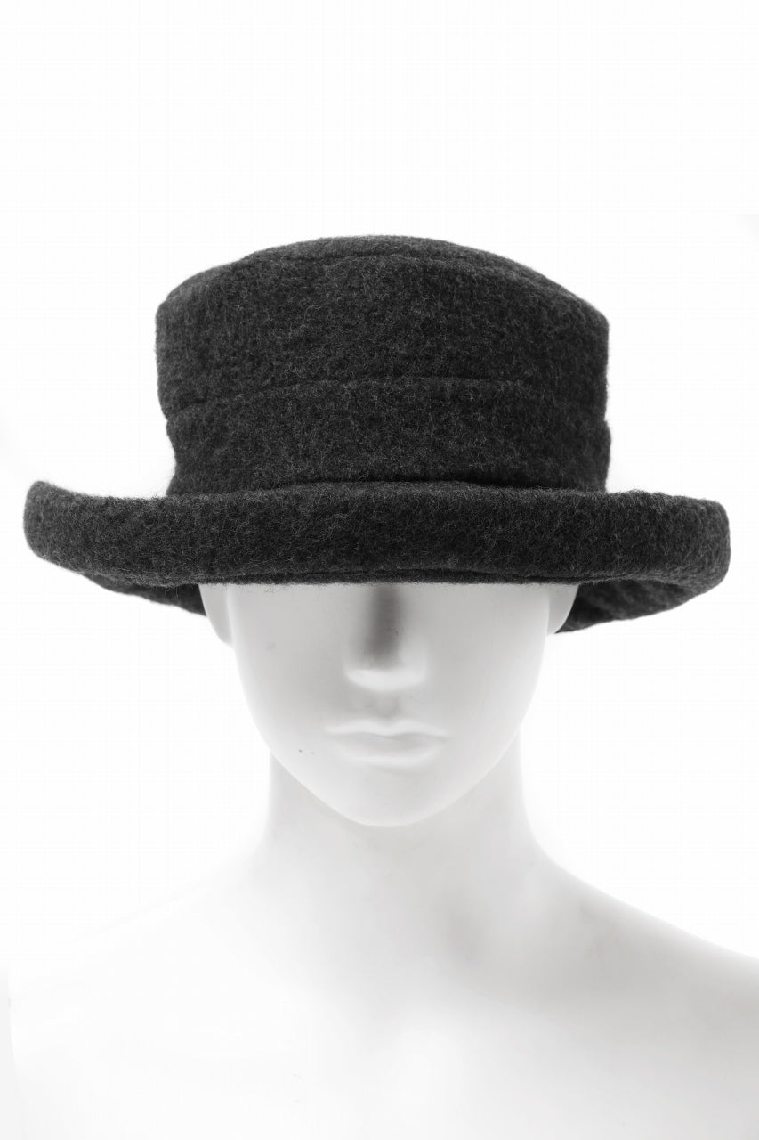 Load image into Gallery viewer, KLASICA CURVE BRIM VOLUME HAT / WOOL x ALPACA PILE (REVERSE PUFF)