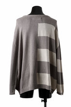 画像をギャラリービューアに読み込む, A.F ARTEFACT STRIPES COMBI SUMMER KNIT TOPS / COTTON LINEN (GREY x IVORY)