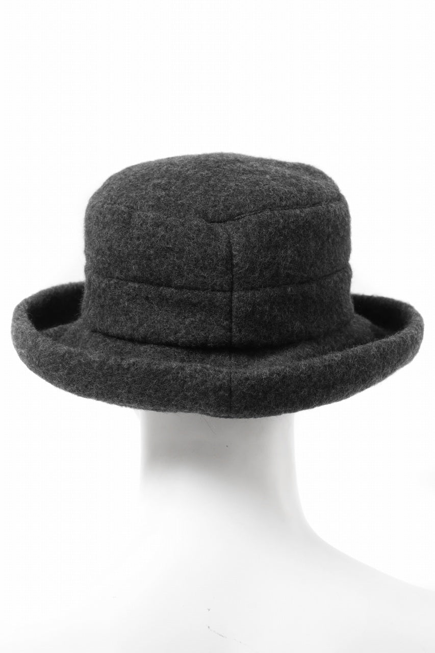 Load image into Gallery viewer, KLASICA CURVE BRIM VOLUME HAT / WOOL x ALPACA PILE (REVERSE PUFF)