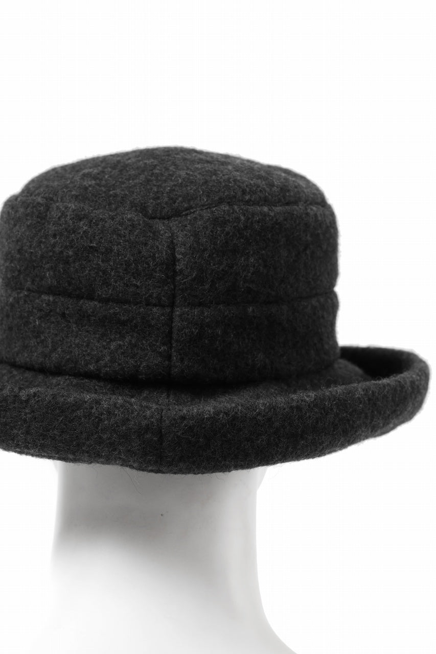 Load image into Gallery viewer, KLASICA CURVE BRIM VOLUME HAT / WOOL x ALPACA PILE (REVERSE PUFF)