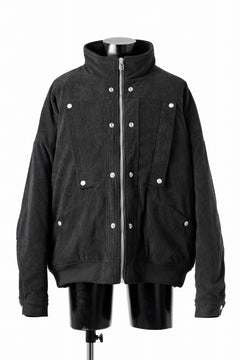 画像をギャラリービューアに読み込む, A.F ARTEFACT COVERALL BLOUSON / CORDUROY & QUILTING PADDED (BLACK)