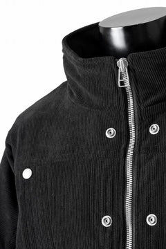 画像をギャラリービューアに読み込む, A.F ARTEFACT COVERALL BLOUSON / CORDUROY & QUILTING PADDED (BLACK)