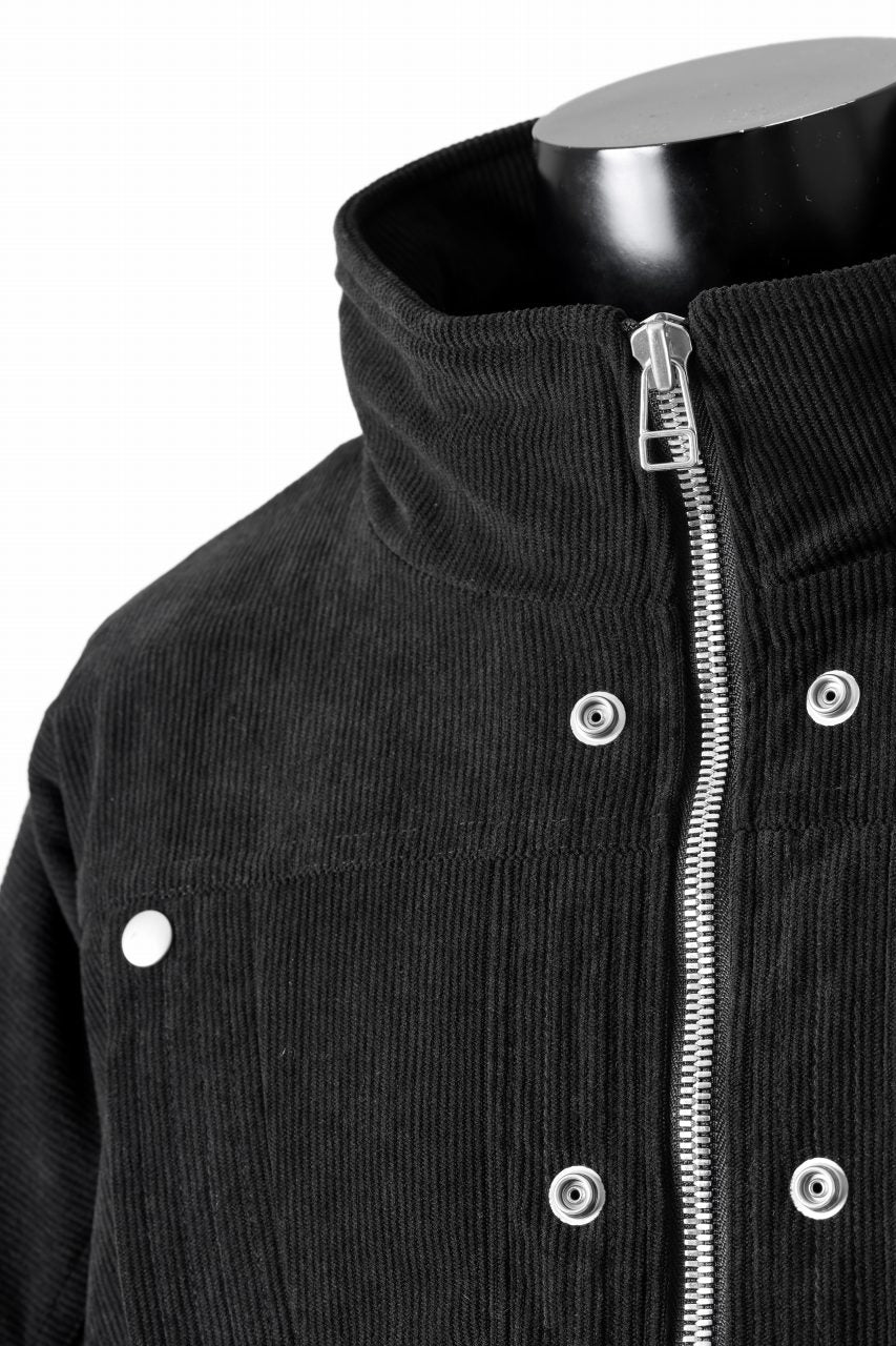 画像をギャラリービューアに読み込む, A.F ARTEFACT COVERALL BLOUSON / CORDUROY & QUILTING PADDED (BLACK)