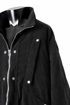 画像をギャラリービューアに読み込む, A.F ARTEFACT COVERALL BLOUSON / CORDUROY & QUILTING PADDED (BLACK)