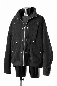 画像をギャラリービューアに読み込む, A.F ARTEFACT COVERALL BLOUSON / CORDUROY & QUILTING PADDED (BLACK)