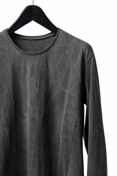 Load image into Gallery viewer, black crow x LOOM exclusive long sleeve tops / sumi dyed cotton jersey (carbon)