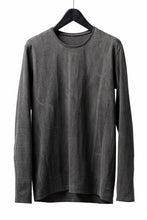 Load image into Gallery viewer, black crow x LOOM exclusive long sleeve tops / sumi dyed cotton jersey (carbon)