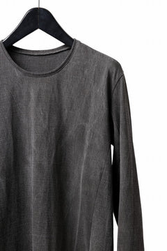 Load image into Gallery viewer, black crow x LOOM exclusive long sleeve tops / sumi dyed cotton jersey (carbon)