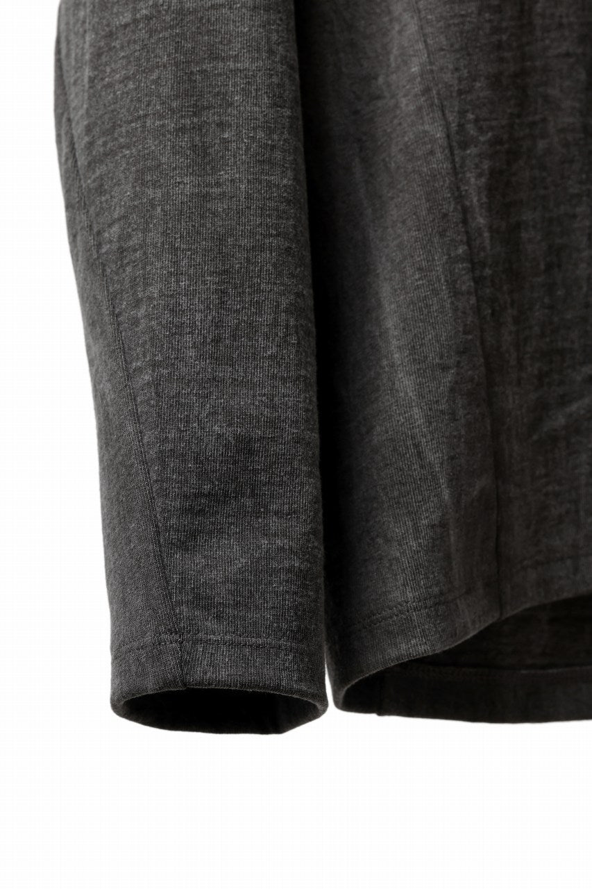 Load image into Gallery viewer, black crow x LOOM exclusive long sleeve tops / sumi dyed cotton jersey (carbon)