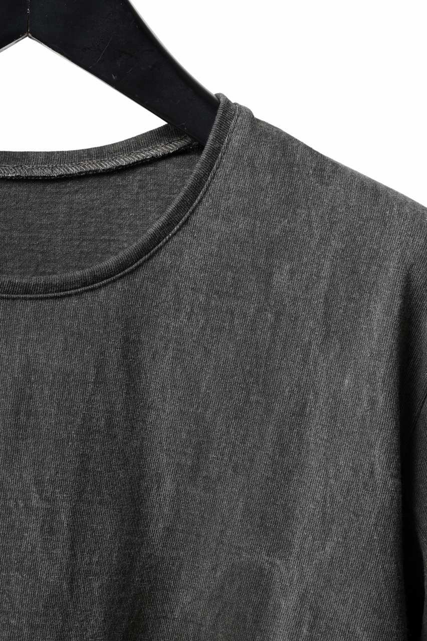 Load image into Gallery viewer, black crow x LOOM exclusive long sleeve tops / sumi dyed cotton jersey (carbon)