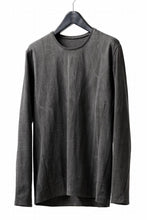 Load image into Gallery viewer, black crow x LOOM exclusive long sleeve tops / sumi dyed cotton jersey (carbon)