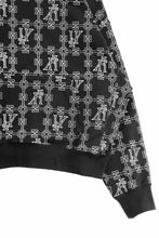 画像をギャラリービューアに読み込む, A.F ARTEFACT MONOGRAM PATTERN SWEAT HOODIE (BLACK x WHITE)