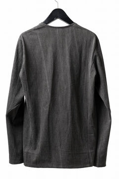 Load image into Gallery viewer, black crow x LOOM exclusive long sleeve tops / sumi dyed cotton jersey (carbon)