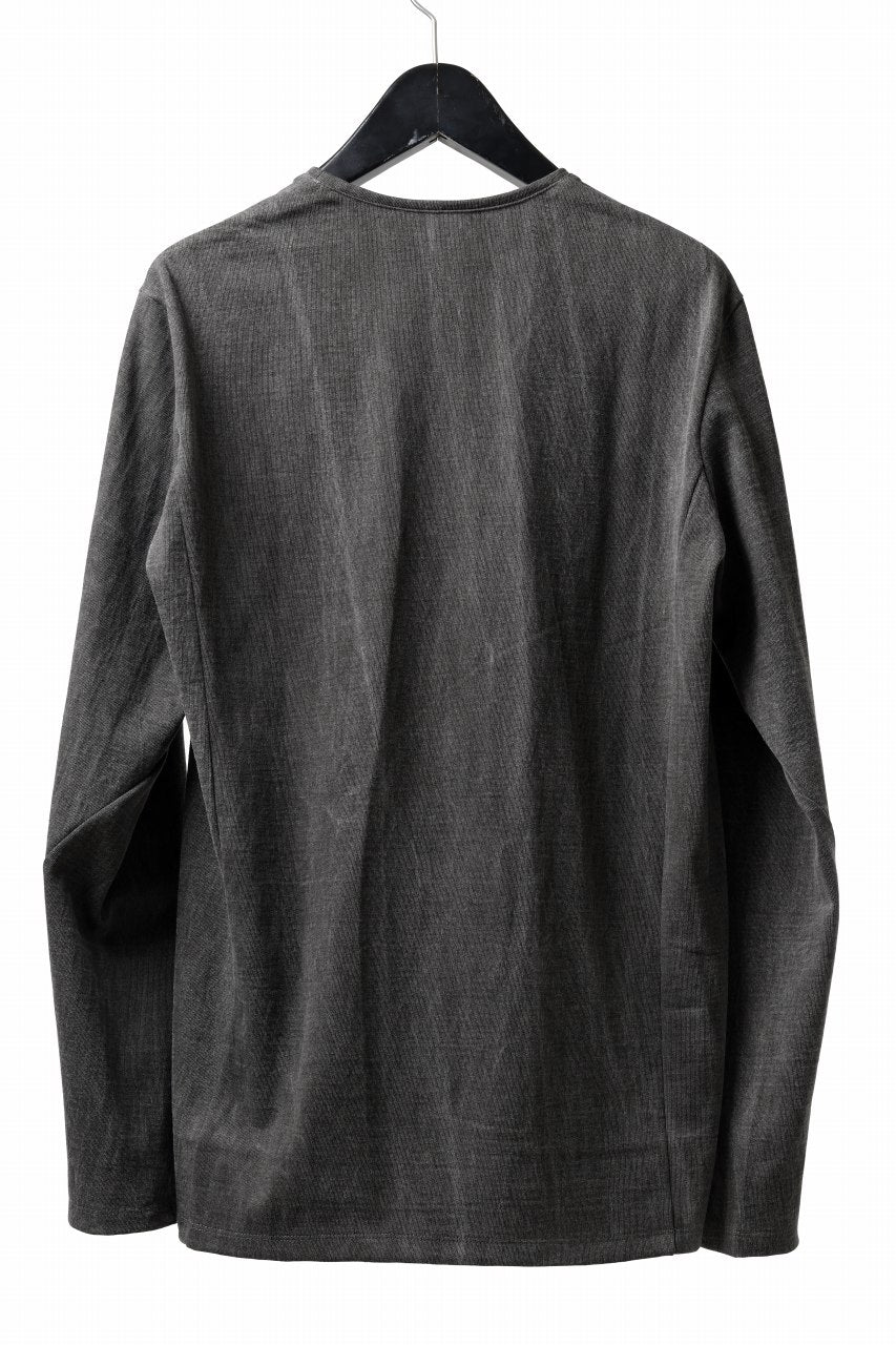 Load image into Gallery viewer, black crow x LOOM exclusive long sleeve tops / sumi dyed cotton jersey (carbon)