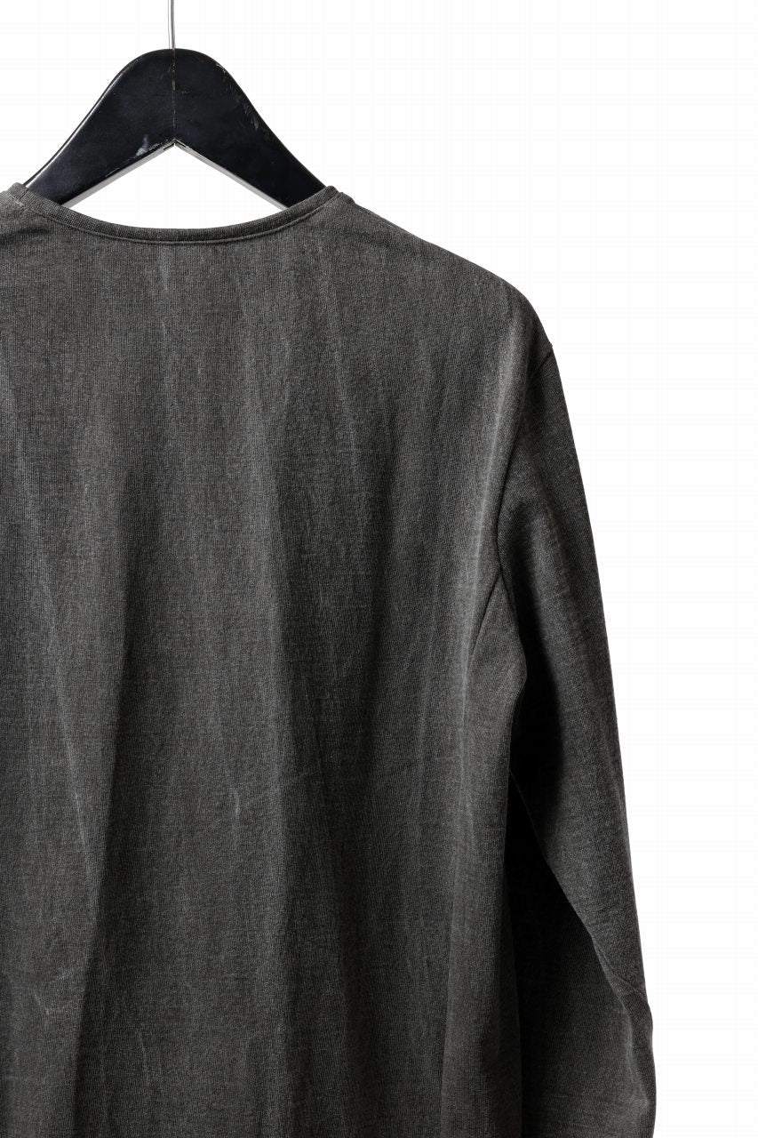 Load image into Gallery viewer, black crow x LOOM exclusive long sleeve tops / sumi dyed cotton jersey (carbon)