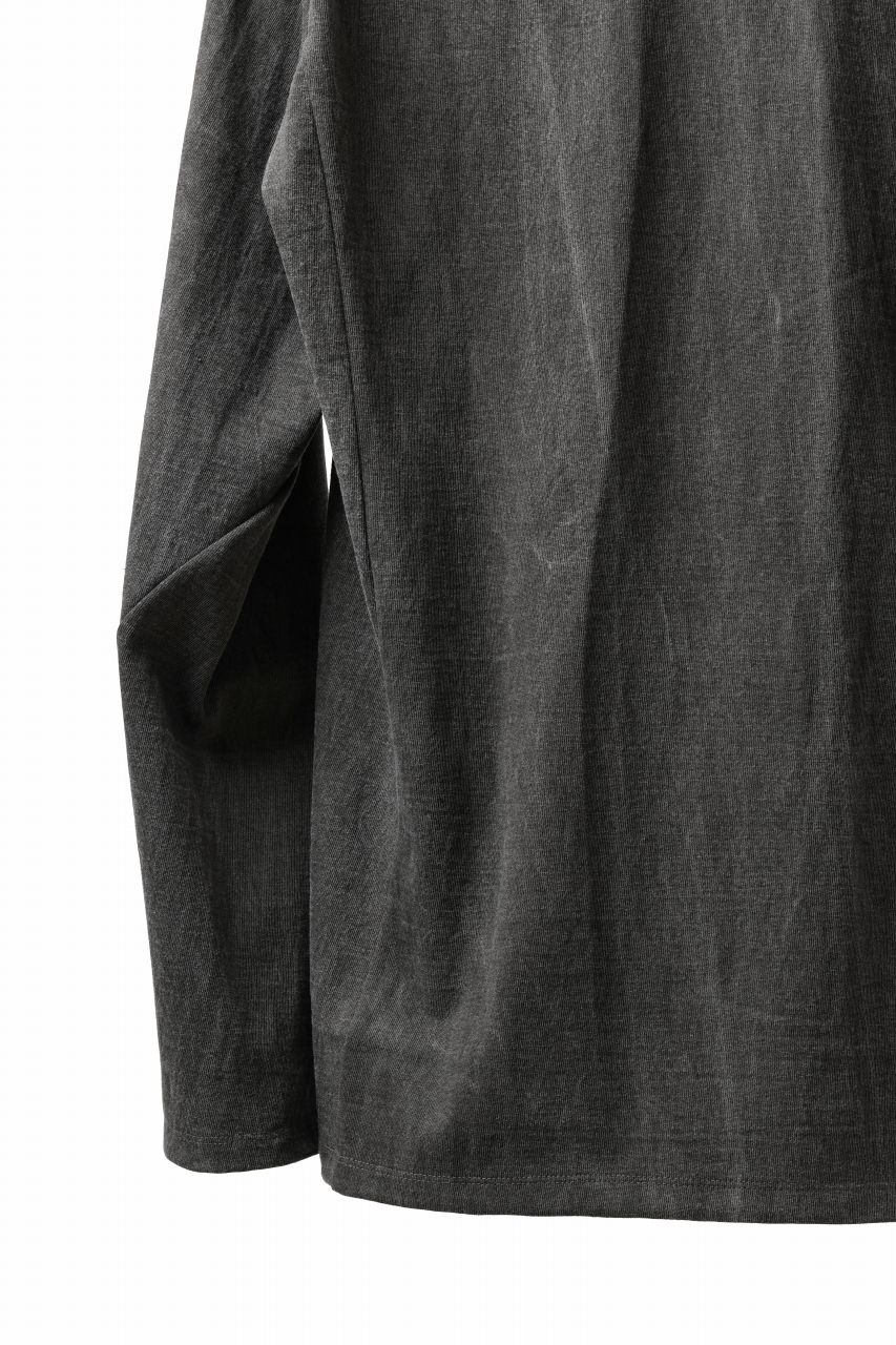 Load image into Gallery viewer, black crow x LOOM exclusive long sleeve tops / sumi dyed cotton jersey (carbon)