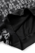 画像をギャラリービューアに読み込む, A.F ARTEFACT MONOGRAM PATTERN SWEAT HOODIE (BLACK x WHITE)