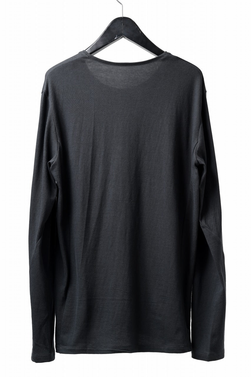 画像をギャラリービューアに読み込む, black crow x LOOM exclusive long sleeve tops / soft cotton jersey (d.grey)