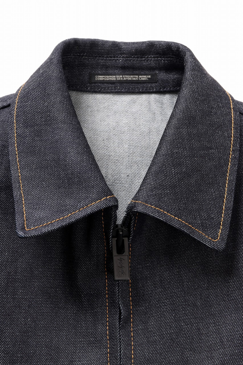 画像をギャラリービューアに読み込む, Y's for men COLLOR COMBI BLOUSON / 13oz UNEVEN YARN DENIM (BLUE)